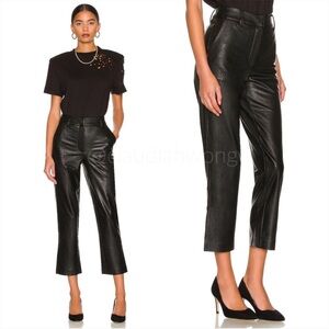 COMMANDO NWT Faux Leather 7/8 Trouser in Black Sz L
